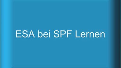  Schriftzug ESA bei SPF Lernen