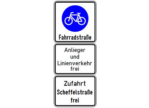 Fahrradstrasse Schild