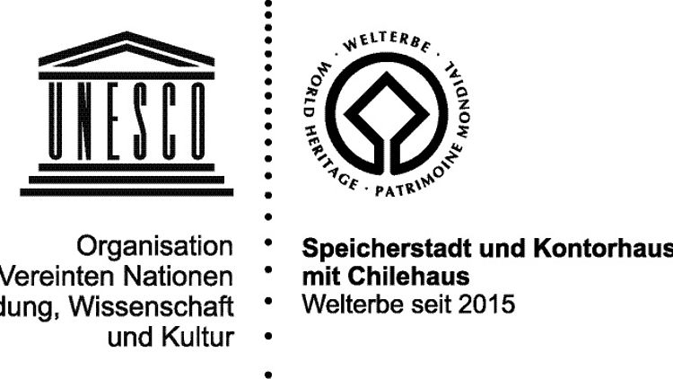  Allgemeines Logo des UNESCO Welterbes und Logo des Hamburger UNESCO Welterbes