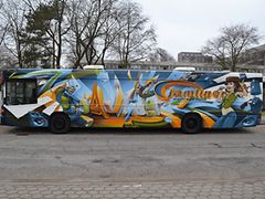  jamliner® Bus - unser "Alter"- ebenfalls bunt besprüht mit Graffiti