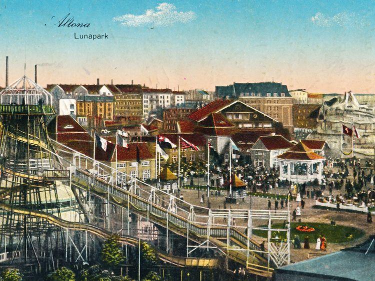  Panorama des Lunaparks um 1915