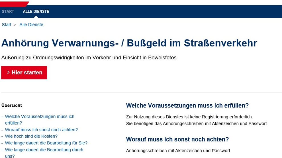 Screenshot www.oa.hamburg.de