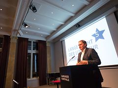  Dr. Carsten Brosda, Senator für Kultur und Medien, spricht zur Verleihung des Hamburger Buchhandlungspreises 2018 