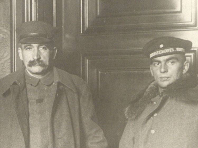  Heinrich Laufenberg und Wilhelm Heise, Vorsitzende des Arbeiter- und Soldatenrats, 1918.
