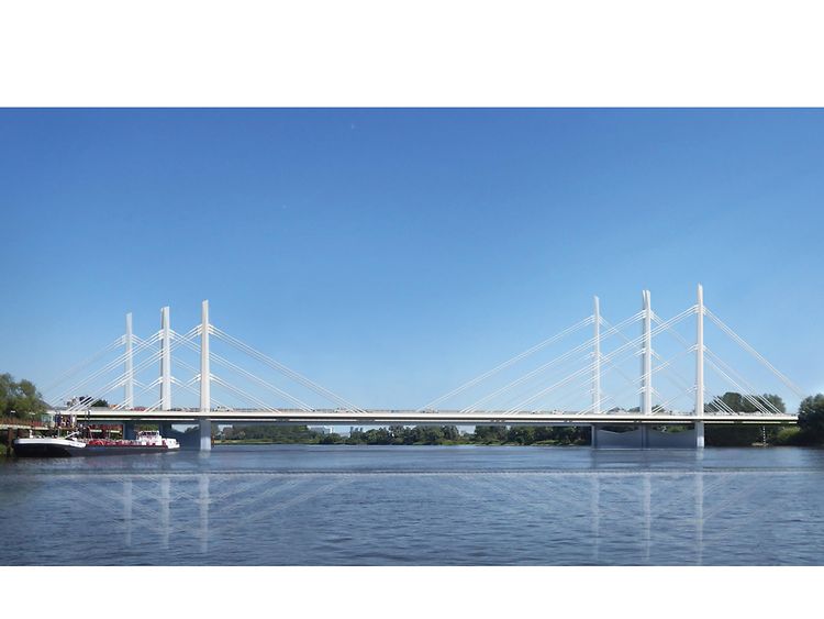  Siegerentwurf zur neuen Norderelbbrücke
