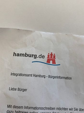 Gefälschte "Bürgerinformation" mit dem Absender "Integrationsamt Hamburg"