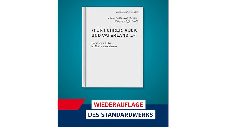  Plakat zum Buch "Für Führer, Volk und Vaterland" vor weißem Hintergrund.