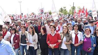  Demonstration Republikanischen Volkspartei CHP