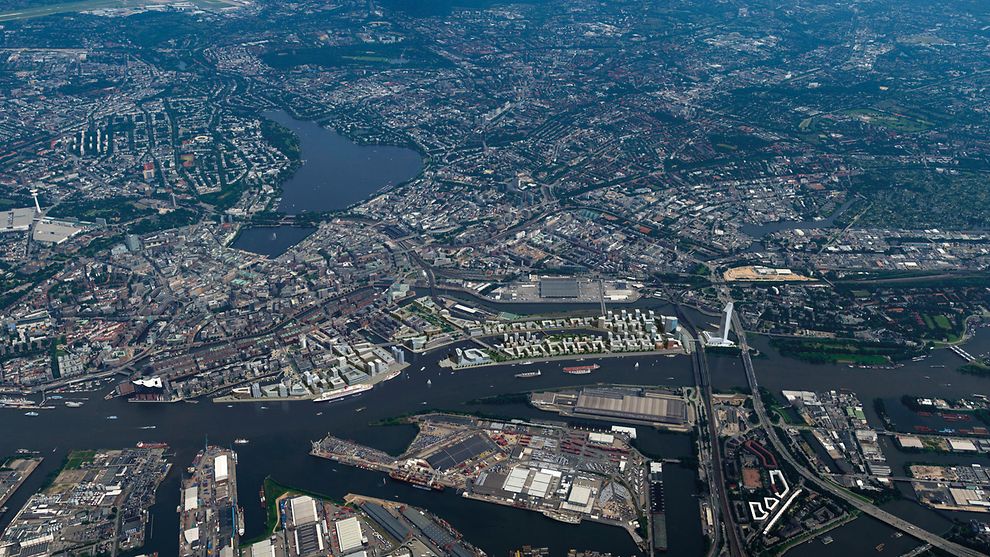 HafenCity Luftbild Gesamt