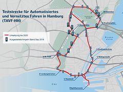  Hamburgs Teststrecke für automatisiertes und vernetztes Fahren