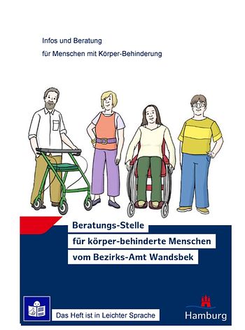 Beratungs-Stelle für körper-behinderte Menschen vom Bezirks-Amt Wandsbek - Titelbild - Leichte Sprache