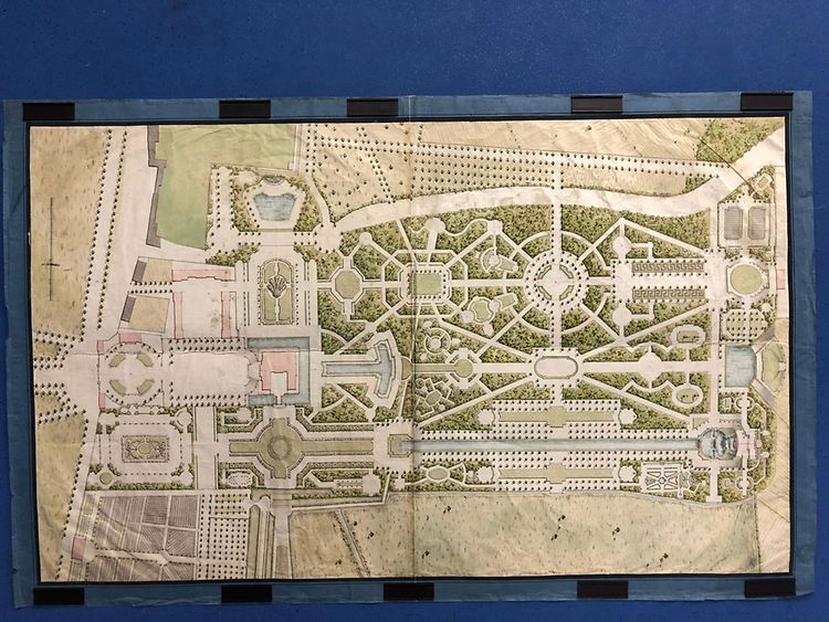  Schloß in Wandsbek. Entwurf für den Garten. 1767-1768