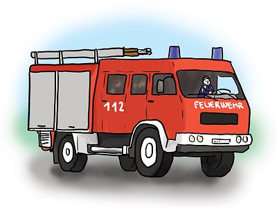  Ein Fahrzeug der Feuerwehr