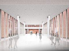  Architekturentwurf ZBW-Bibliothek im ehemaligen Fernmeldeamt an der Schlüterstraße 
