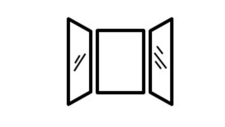 Piktogramm Durchlüften mit offenen Fenstern