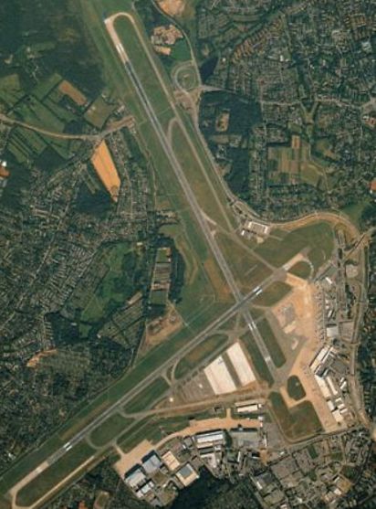 Luftbild des Hamburger Flughafens