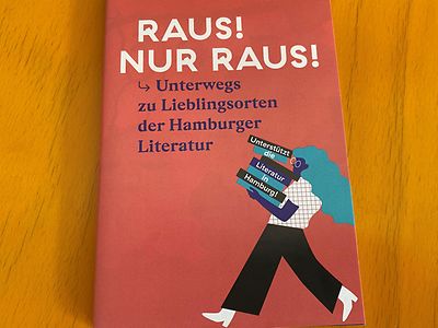  Buchcover: Raus! Nur raus! Unterwegs zu Lieblingsorten der Hamburger Literatur