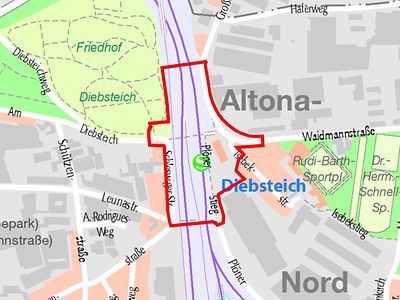  Lage B-Plan Altona-Nord27/Bahrenfeld72