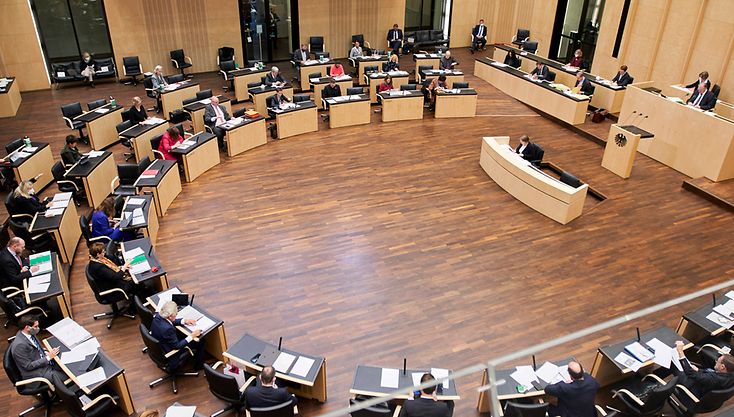 Ansicht einer Plenarsitzung im Bundesrat