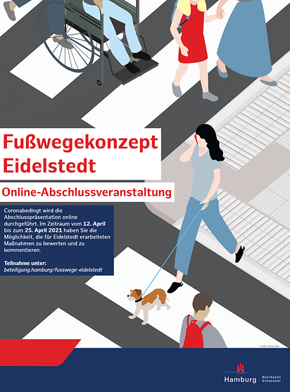 Plakat zur Abschlussveranstaltung Fußwegekonzept Eidelstedt.