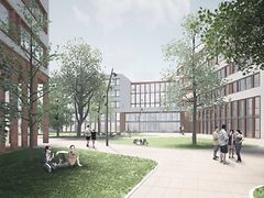 Visualisierung: der neuen beruflichen Hochschule Hamburg in Borgfelde