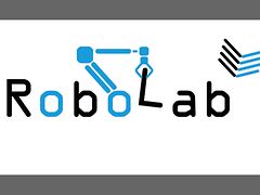  Grafik des "RoboLab Roboters", ein Roboter, der auf der Plattform zu Mitmachen animiert