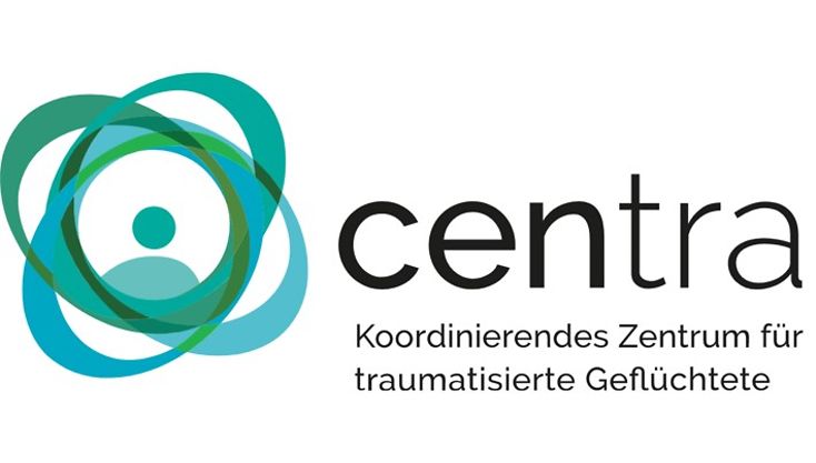 Schriftzug: centra - Koordinierendes Zentrum für traumatisierte Geflüchtete