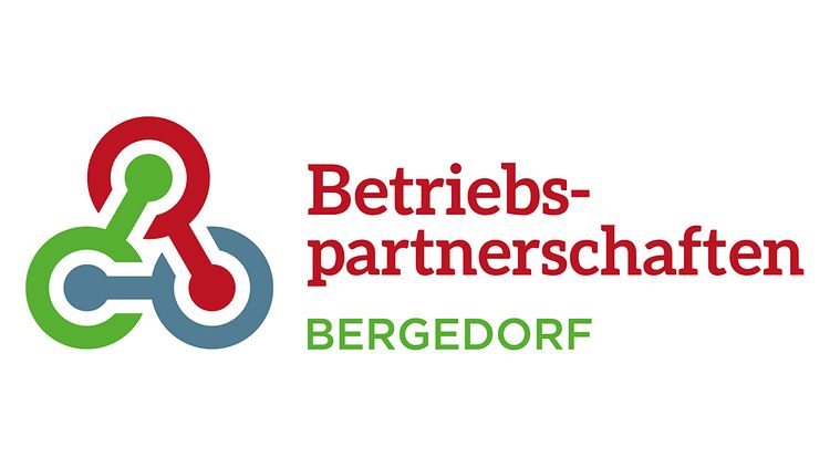  Das Logo der Betriebspartnerschaften Bergedorf mit Schriftzug und einer kleinen Grafik.