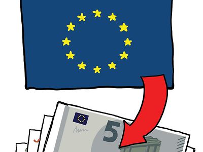  Europa Fahne und Geld 