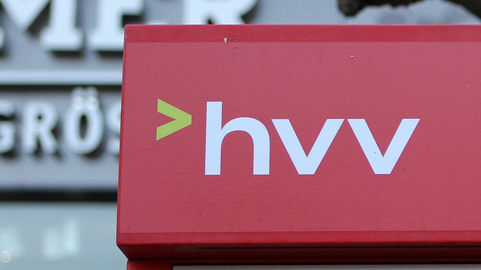  Das neue hvv-Logo in weiß. 