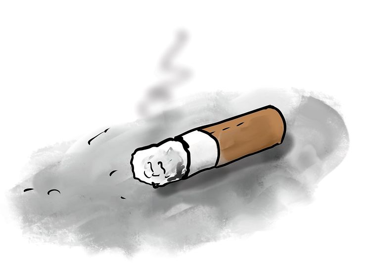  Eine Zigarettenstummel