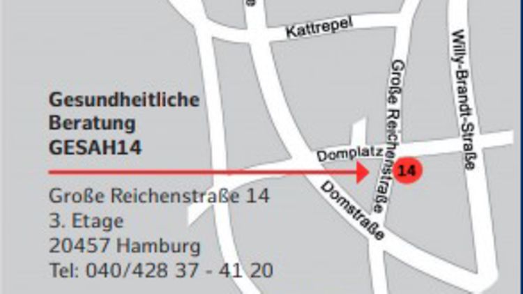 Umgebungsplan Große Reichenstraße 14