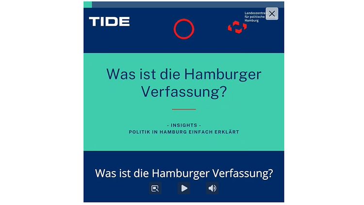  Screenshot Instagram-Reel mit Titel "Was ist die Hamburger Verfassung?"