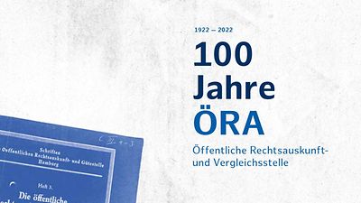  Titelseite der Festschrift "100 Jahre ÖRA"