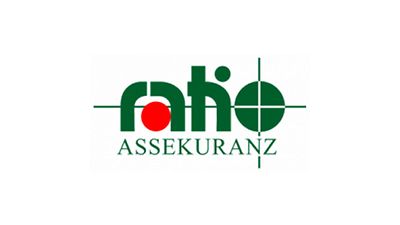  Logo van Ratio Assekuranz mit grünem Schriftzug.