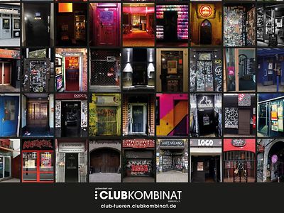  Collage von Türen Hamburger Clubs