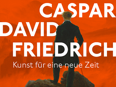  Plakat für Ausstellung über Caspar David Friedrich.