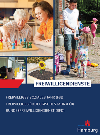 Titelblatt der Broschüre Freiwilligendienste FSJ, FÖJ und BFD