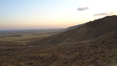  Landschaft. Blick vom Tur Abdin nach Südwesten über die mesopotamische Ebene