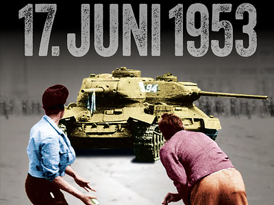 Das Plakat einer Veranstaltung zum Volksaufstand in der DDR.