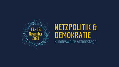  Aktionstage Netzpolitik & Demokratie 2023 Logo