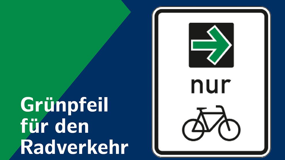  Illustration zum Grünpfeil für den Radverkehr