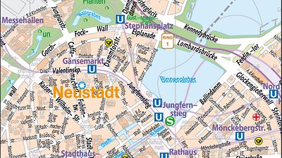 Stadtkarte von Hamburg 1: 25 000, Normalausgabe