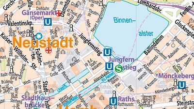  Ausschnitt der Stadtkarte von Hamburg 1: 20 000