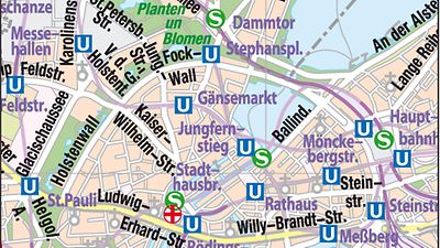  Ausschnitt der Karte von Hamburg und Umgebung 1:60000