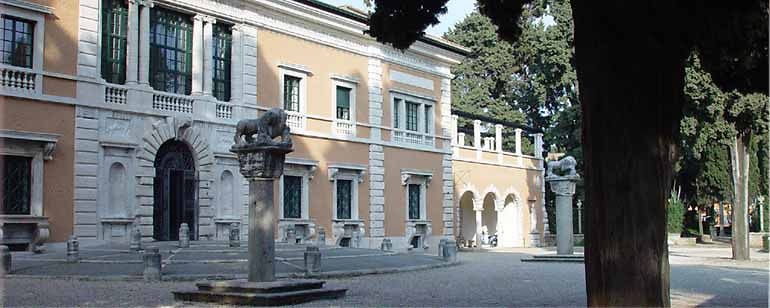 Blick auf die Villa Massimo in Rom