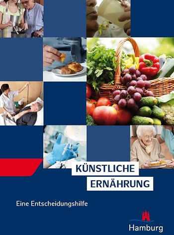 Titelseite der Broschüre 'Künstliche Ernährung'.