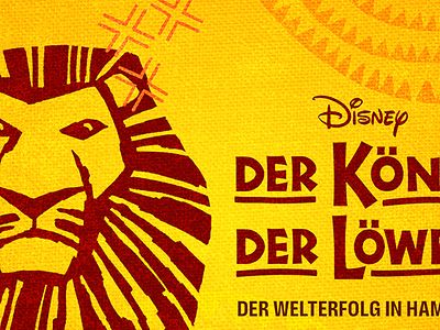  Auf dem Logo von Disneys DER KÖNIG DER LÖWEN ist ein gezeichneter Löwenkopf abgebildet.