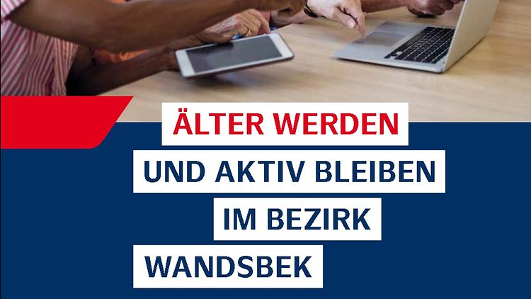  Titelbild - Seniorenwegweiser Bezirk Wandsbek 2020 - Senioren mit Notebook und Tablet