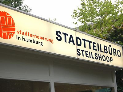  Schild - Stadtteilbüro Steilshoop
